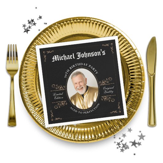 Klassiek Verouderd tot perfectie Custom 50ste verj Servet