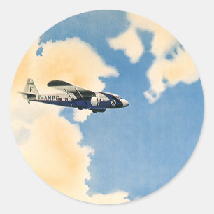 Klassiek Vervoer, Albatros Vliegtuig Ronde Sticker