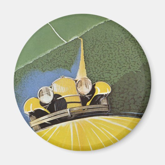 Klassiek Vervoer, Koplampen van een Auto Magneet (Voorkant)