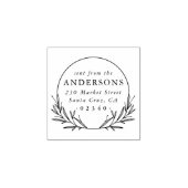 Klassiek verzonden vanaf familienaam & retouradres rubberstempel (Afrduk)