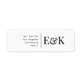 Klassiek Vet Groot Monogram Elegant Retouradres Etiket (Voorkant)