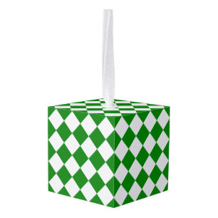 Klassiek Vette Groen en Witte Chevron Patroon Decoratie