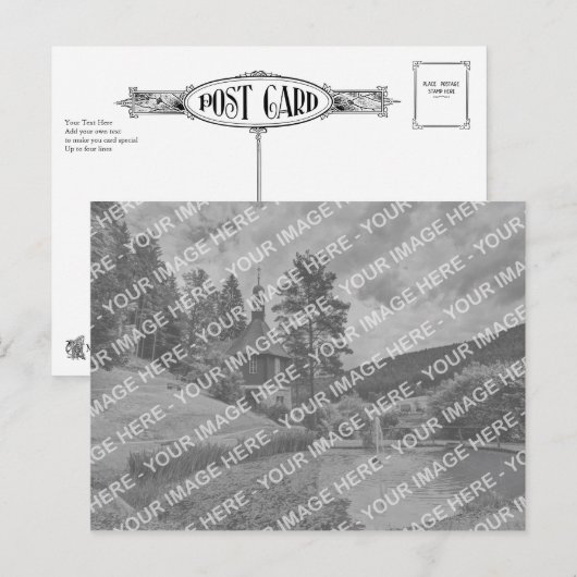 Klassiek Victoriaans Briefkaart Terug -  (Voorkant / Achterkant)