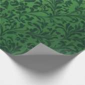 Klassiek Victoriaans groen bloemengestalte verjaar Cadeaupapier (Hoek)