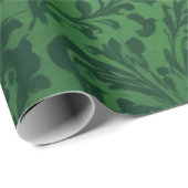 Klassiek Victoriaans groen bloemengestalte verjaar Cadeaupapier (Rol Hoek)