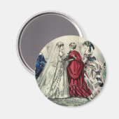 Klassiek Victoriaans Huwelijksfeest Bruidsportret Magneet (Voorkant / Achterkant)