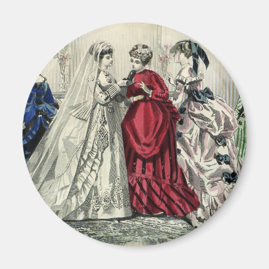 Klassiek Victoriaans Huwelijksfeest Bruidsportret Magneet (Voorkant)