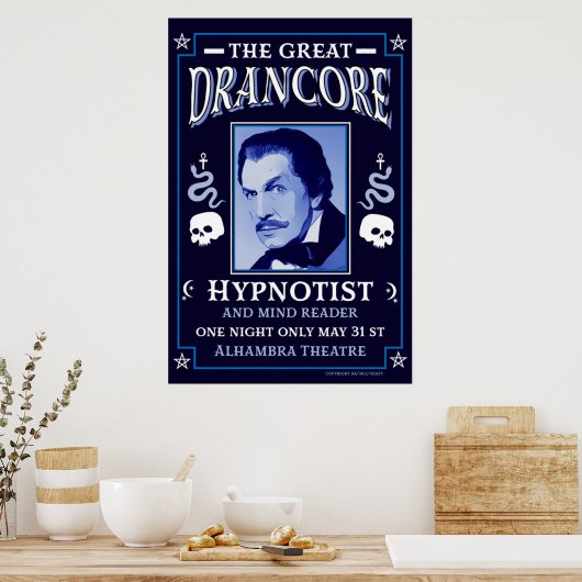 Klassiek Victoriaans Hypnotist Poster (Keuken)