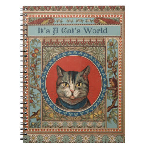 Klassiek Victoriaans kattenleven voor Kitty Cat Notitieboek