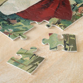 Klassiek Victoriaans kind, meisje dat hoorn blaast Legpuzzel (Zijkant)