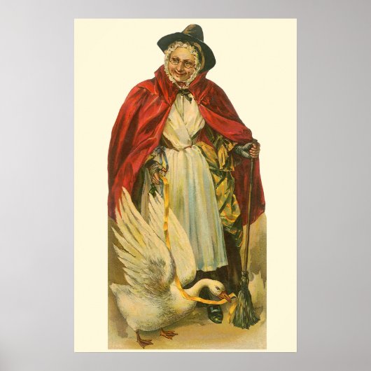 Klassiek victoriaans sprookjesboek van Mother Goos Poster (Voorkant)