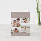 Klassiek vier | Multi Photo Wedding Folded Bedankkaart (Voorkant)