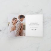 Klassiek vier | Multi Photo Wedding Folded Bedankkaart (Binnen)