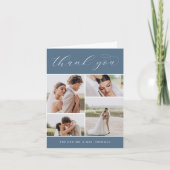 Klassiek vier | Multi Photo Wedding Folded Bedankkaart (Voorkant)