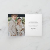 Klassiek vier | Multi Photo Wedding Folded Bedankkaart (Binnen)