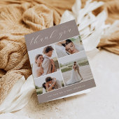 Klassiek vier | Multi Photo Wedding Folded Bedankkaart