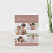 Klassiek vier | Multi Photo Wedding Folded Bedankkaart (Voorkant)