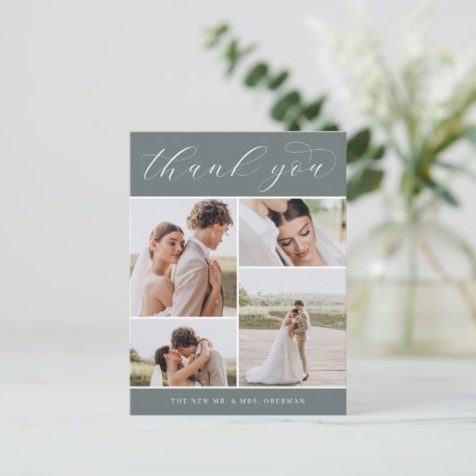 Klassiek vier | Multifoto Weddenschap Hartelijk da Briefkaart (Staand voorkant)