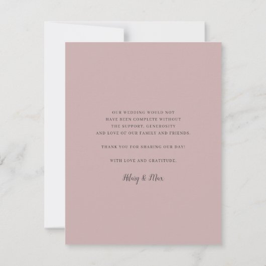 Klassiek vier | Multifoto-weduwschap Bedankkaart (Achterkant)