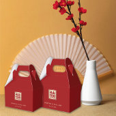 Klassiek Vierkant Dubbel Geluk Chinees Huwelijk Bedankdoosjes