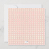 Klassiek vierkant monogram gepersonaliseerd pastst notitiekaartje (Achterkant)