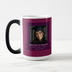 Klassiek vierkant patroon afstudeercadeau magische mok