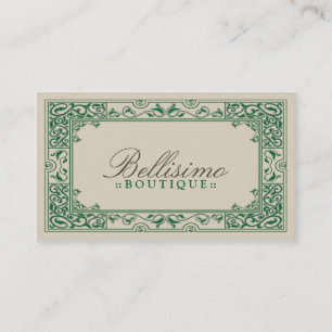 Klassiek Vignette Visitekaartje Design (groen)
