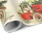 KLASSIEK, VINTAGE CARS, CHRISTMAS TREE EN Rood Cadeaupapier (Rol Hoek)