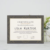 Klassiek Vintage Certificaat van Prestatie Elegant (Staand voorkant)