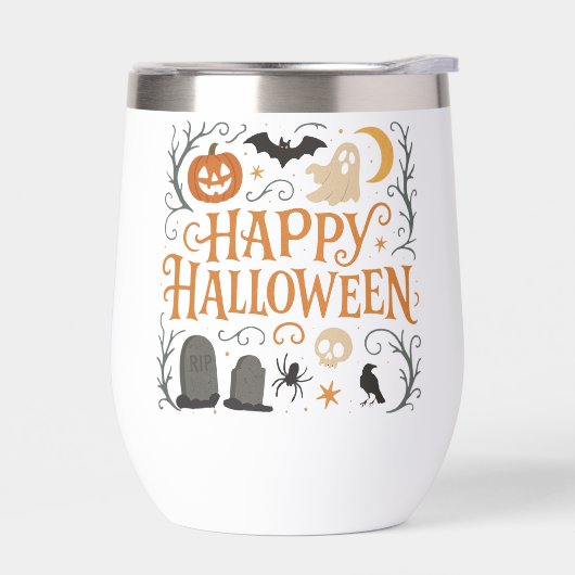 Klassiek, vintage Gelukkig Halloween (Links)