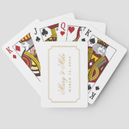 Klassiek Vintage Gouden Trouwfavoriet Pokerkaarten