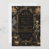 Klassiek Vintage Halloween-feest Kaart (Voorkant)