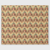 Klassiek vintage kerst inpakpapier (Vlak)