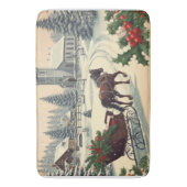 Klassiek/vintage kerstscène badmat (Voorkant Verticaal)