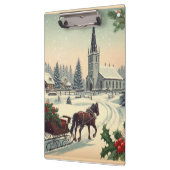 Klassiek/vintage kerstscène klembord (Links)