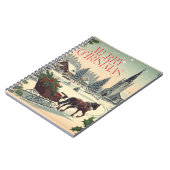 Klassiek/vintage kerstscène notitieboek (Linkerzijde)