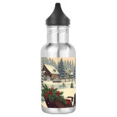 Klassiek/vintage kerstscène waterfles (Links)