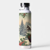 Klassiek/vintage kerstscène waterfles (Rechts)