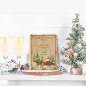 Klassiek Vintage Nostalgisch Kerstmis Kaart