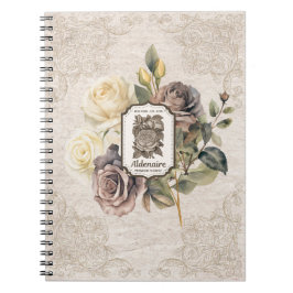 Klassiek vintage roestige kraft papier en kanten b notitieboek