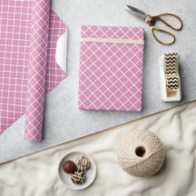 Klassiek vintage roze wit ruitpatroon