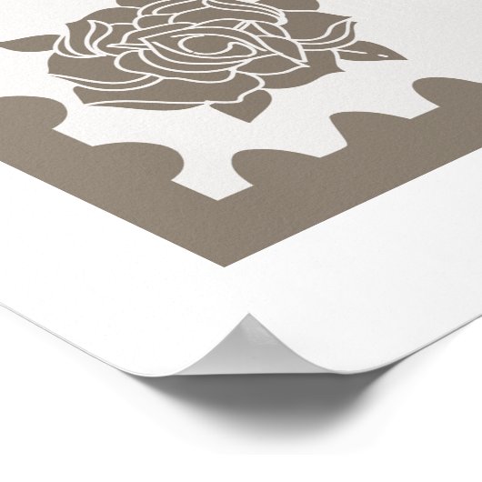 klassiek vintage trouwwelkomstbord poster (Hoek)