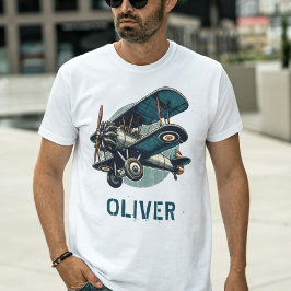 Klassiek Vintage Tweedekker T-shirt