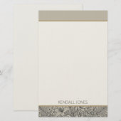 Klassiek Vintage Wilde Bloem Custom Briefpapier (Voorkant / Achterkant)