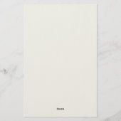 Klassiek Vintage Wilde Bloem Custom Briefpapier (Achterkant)
