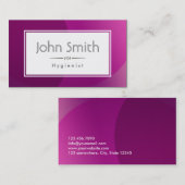 Klassiek Violet Background Hygienist Visitekaartje (Voorkant / Achterkant)