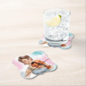 Klassiek Violin Lady Shaped Onderzetter, kunst Kartonnen Onderzetters (Insitu)