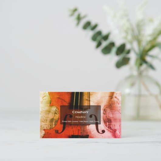 Klassiek Viool Visitekaartje (Staand voorkant)