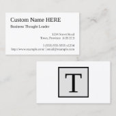 Klassiek Visitekaartje bedrijfsleider met denkgeda (Voorkant / Achterkant)