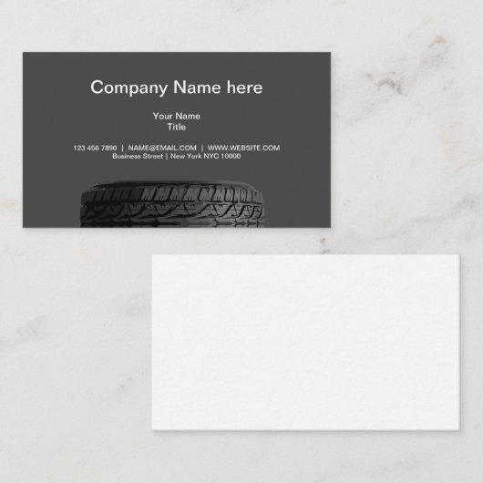 Klassiek Visitekaartje voor autodiensten (Voorkant / Achterkant)